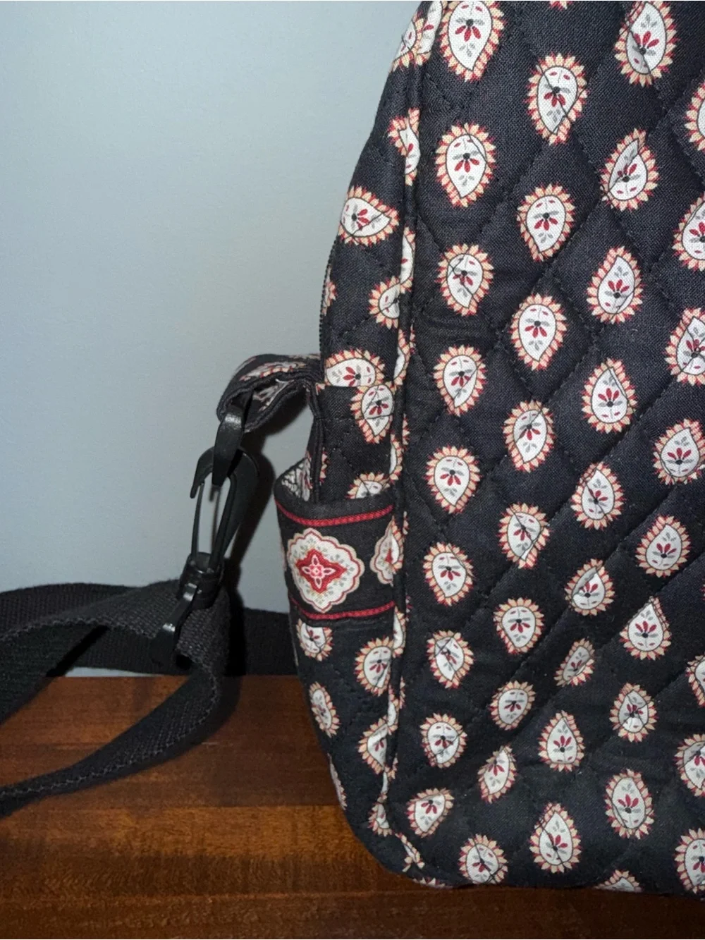 VERA BRADLEY Metro Backpack-Classic Black Paisley